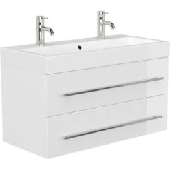 Posseik Doppel-Waschplatz Livono Weiß Hochglanz 2-teilig 9 Posseik Doppel-Waschplatz Livono Weiß Hochglanz 2-teilig -Wenko Verkäufe 9601 4873 LIVONO000101DE 3