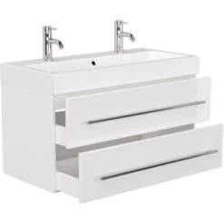 Posseik Doppel-Waschplatz Livono Weiß Hochglanz 2-teilig 10 Posseik Doppel-Waschplatz Livono Weiß Hochglanz 2-teilig -Wenko Verkäufe 9601 4873 LIVONO000101DE 4