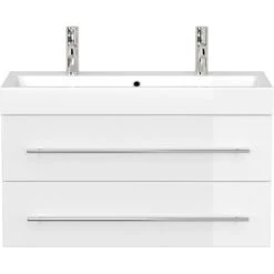 Posseik Doppel-Waschplatz Livono Weiß Hochglanz 2-teilig 11 Posseik Doppel-Waschplatz Livono Weiß Hochglanz 2-teilig -Wenko Verkäufe 9601 4873 LIVONO000101DE 5