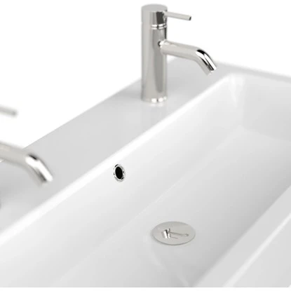 Posseik Doppel-Waschplatz Livono Weiß Hochglanz 2-teilig 6 Posseik Doppel-Waschplatz Livono Weiß Hochglanz 2-teilig – Bild 6