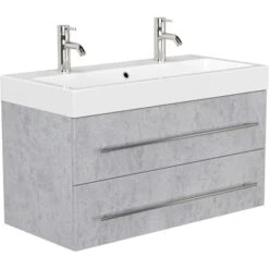 Posseik Doppel-Waschplatz Livono Beton 2-teilig 9 Posseik Doppel-Waschplatz Livono Beton 2-teilig -Wenko Verkäufe 9604 4873 LIVONO000216DE 3