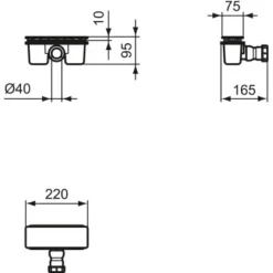Ideal Standard Ablaufgarnitur Ultra Flat New Schwarz -Wenko Verkäufe 9803271 3049 6