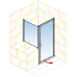 Schulte Sunny Drehtür Mit Verkürzter Seitenwand Echtglas Klar Alpinweiß -Wenko Verkäufe 984679 2053 2
