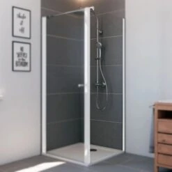 Breuer Seitenwand Für Dreh- Und Pendeltür Elana 6 Weiß Klarglas 75 Cm