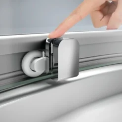 Hüppe Gleittüreckeinstieg EasyEntry 2-tlg. BxH: 80 Cm X 200 Cm Silber Hochglanz -Wenko Verkäufe 9 2438 HPDE4NUAReinigung 8 21