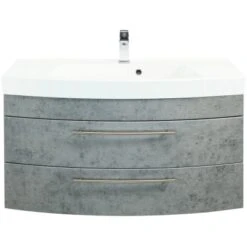 Posseik Waschplatz Luna 100,5 Cm Beton 8 Posseik Waschplatz Luna 100,5 Cm Beton -Wenko Verkäufe badmoebel luna 100 beton 3