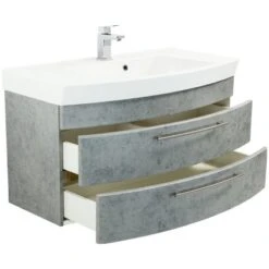 Posseik Waschplatz Luna 100,5 Cm Beton 9 Posseik Waschplatz Luna 100,5 Cm Beton -Wenko Verkäufe badmoebel luna 100 beton 4