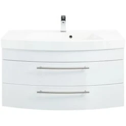 Posseik Waschplatz Luna 100,5 Cm Weiß Hochglanz -Wenko Verkäufe badmoebel luna 100 weiss 3