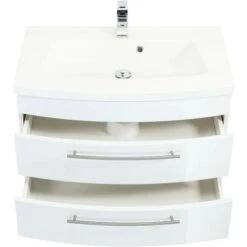 Posseik Waschplatz Luna 82 Cm Weiß Hochglanz -Wenko Verkäufe badmoebel luna 80 weiss 6