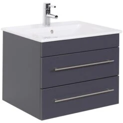 Villeroy & Boch Waschplatz 65 Cm Venticello Anthrazit Seidenglanz