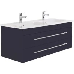 Villeroy & Boch Doppel-Waschplatz 130 Cm Venticello Anthrazit Seidenglanz
