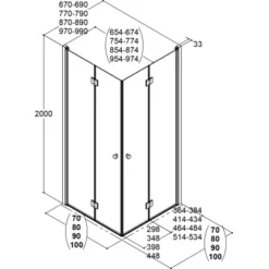 Dansani Falttür Match Sicherheitsglas Klar Easy Care 90 Cm X 200 Cm 7 Dansani Falttür Match Sicherheitsglas Klar Easy Care 90 Cm X 200 Cm -Wenko Verkäufe dfr1998854 1998862 1998870