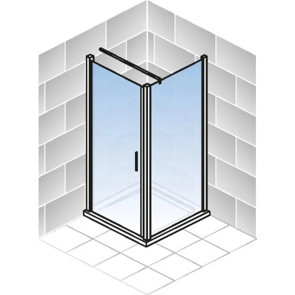 Schulte Drehtür Und Seitenwand Varia Glas Chromoptik 190 Cm X 90 Cm X 90 Cm 2 Schulte Drehtür Und Seitenwand Varia Glas Chromoptik 190 Cm X 90 Cm X 90 Cm – Bild 2