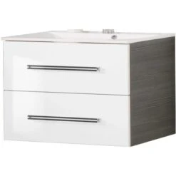 Fackelmann Waschbeckenunterschrank 80 Cm Como Pinie-Weiß