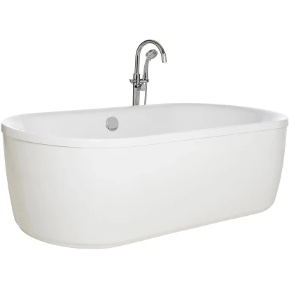 Sanitop-WingerothDuobadewanne Ovo Solo 180 Cm Weiß Freistehend Ohne Schürze 2 Sanitop-WingerothDuobadewanne Ovo Solo 180 Cm Weiß Freistehend Ohne Schürze – Bild 2