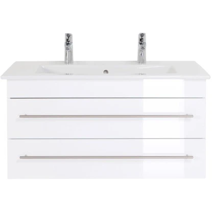 Villeroy & Boch Doppel-Waschplatz 100 Cm Venticello Weiß Hochglanz 2 Villeroy & Boch Doppel-Waschplatz 100 Cm Venticello Weiß Hochglanz – Bild 2