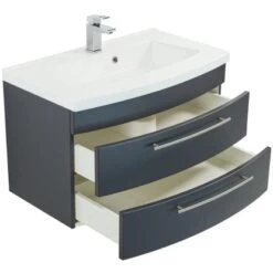 Posseik Waschplatz Luna 82 Cm Anthrazit Seidenglanz 9 Posseik Waschplatz Luna 82 Cm Anthrazit Seidenglanz -Wenko Verkäufe moebel luna 80 anthrazit 4